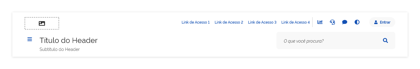 No Header Format Padrão Digital de Governo - Design System