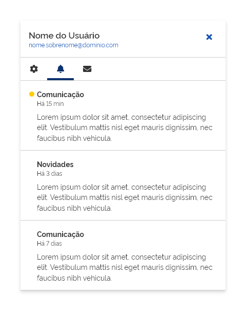 Notifica Padrão Digital de Governo - Design System